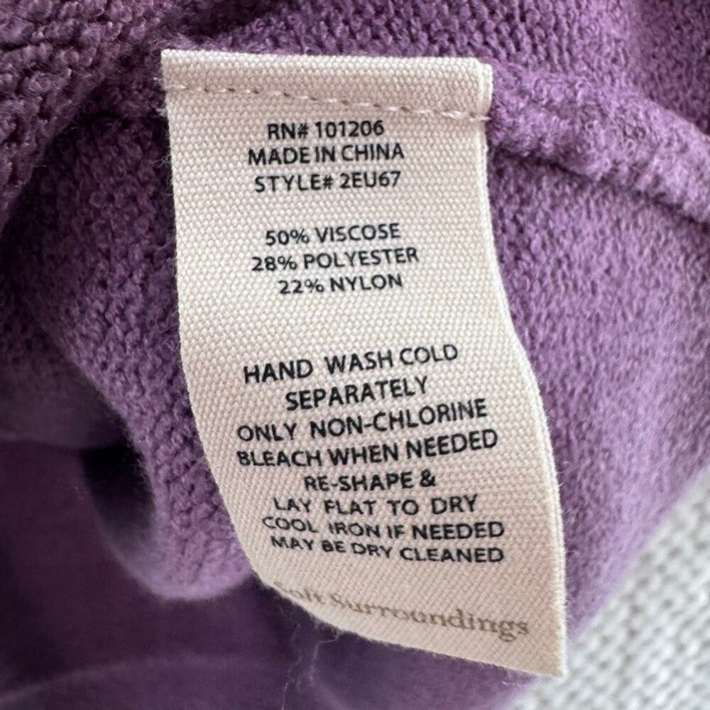 Soft Surroundings Purple Knit Sweater Womens Size L Long Sleeve Pullover - Picture 11 of 11